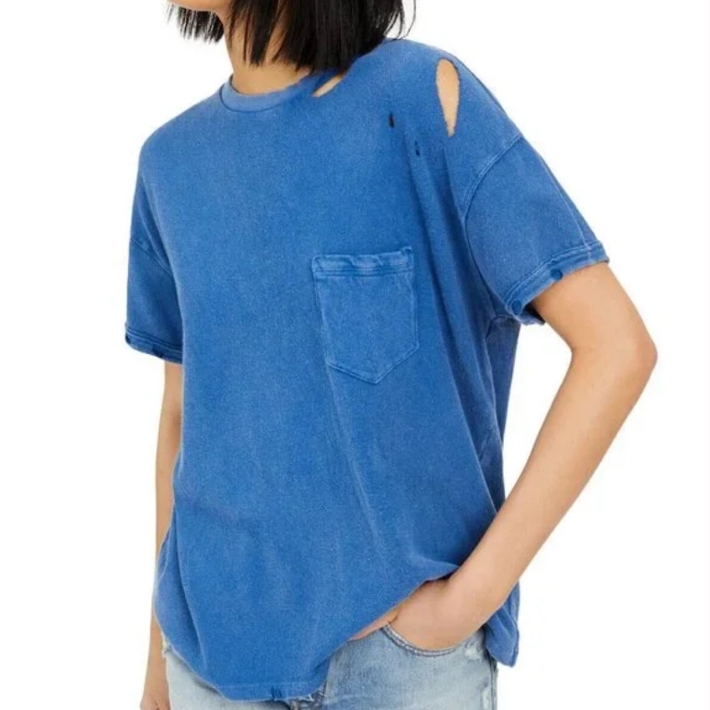 Free People We the Free Oversized Distress Rubi Tee
